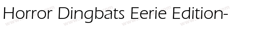 Horror Dingbats Eerie Edition字体转换